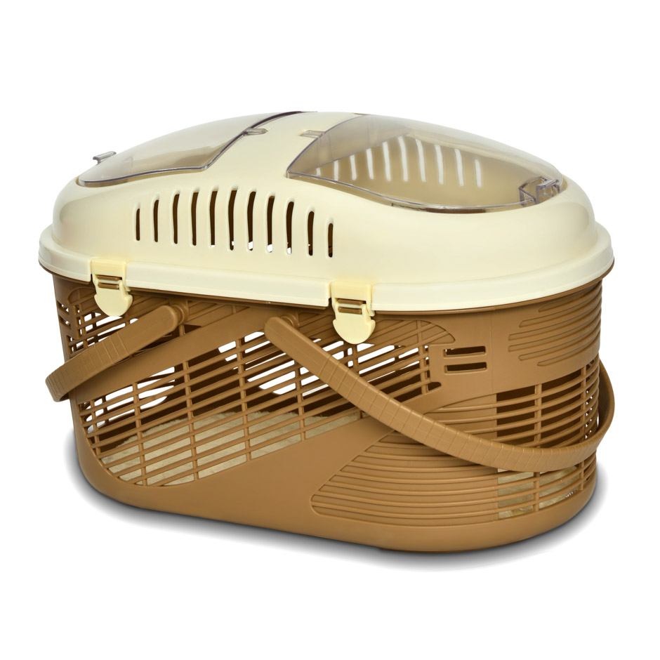 KE WOOW YOSEMITE Pet Carrier, Transportadora tipo canasta para perros, gatos y otras mascotas. En el hombro o en la mano, Kennel. Tamaño chico Color Café