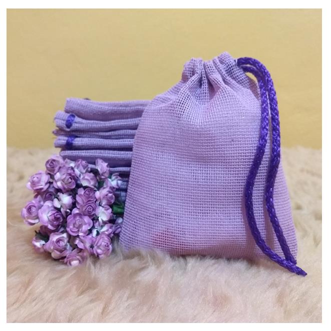 Costal de Yute color lila 12x15 cm 