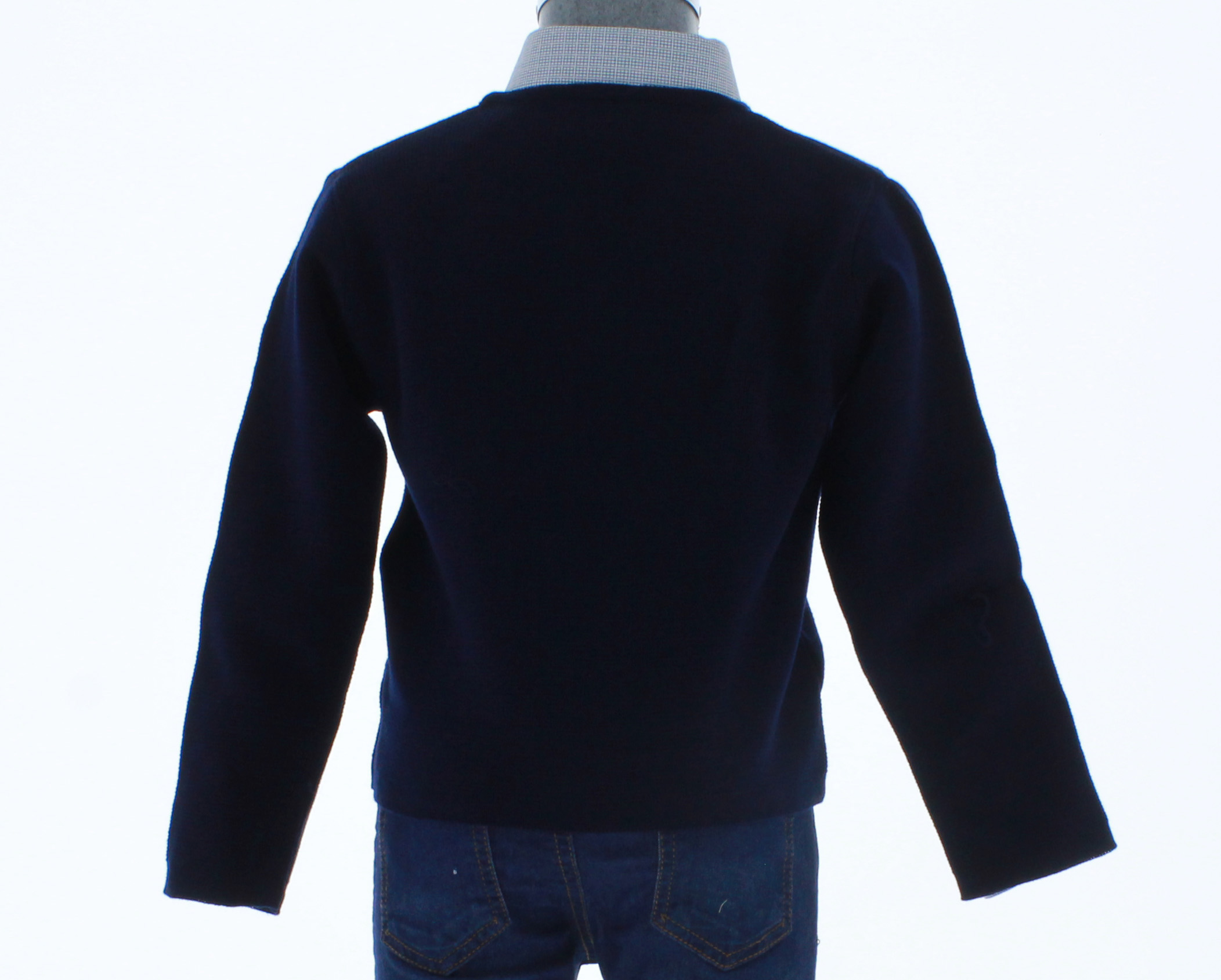 Sueter Niño Liso Azul Marino 2381 4 a 14 Años