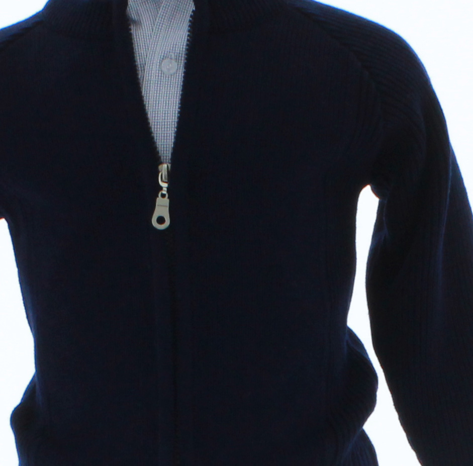 Sueter Niño Tejido Azul Marino Cierre Completo 2383 1 a 16 Años.