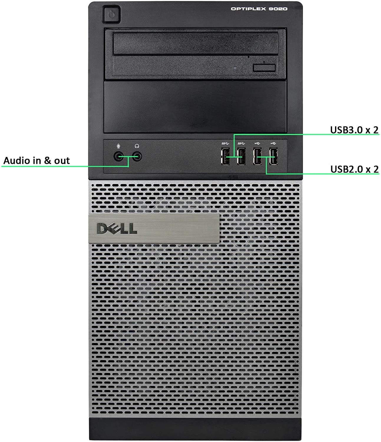 CPU Dell Optiplex 9020 Torre - Intel Core i5 - 8GB RAM -500GB Disco duro-WIFI-Windows 10 PRO- Equipo Clase A, Reacondicionado.