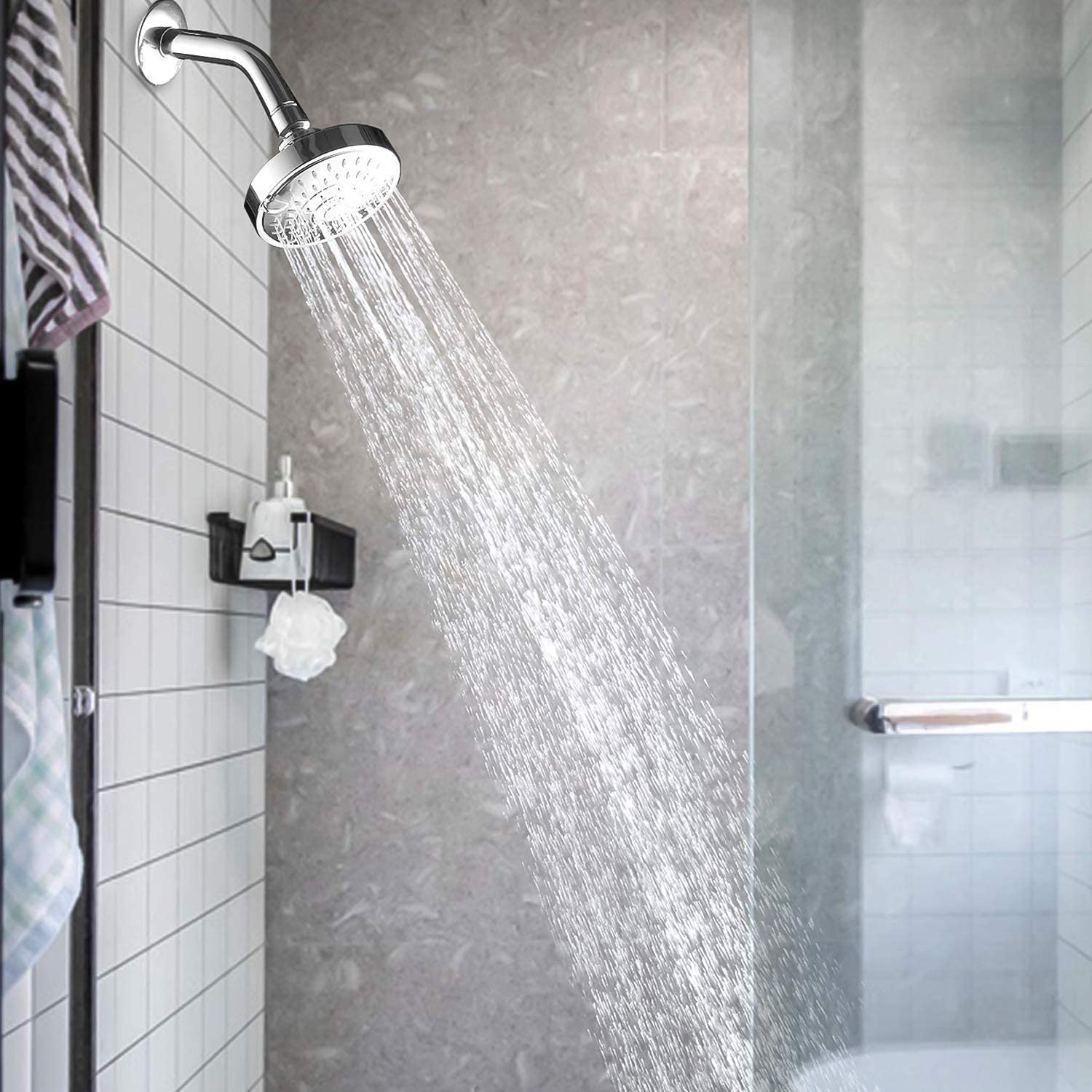 Cabezal de Regadera tipo Lluvia con 5 Patrones de Pulverización