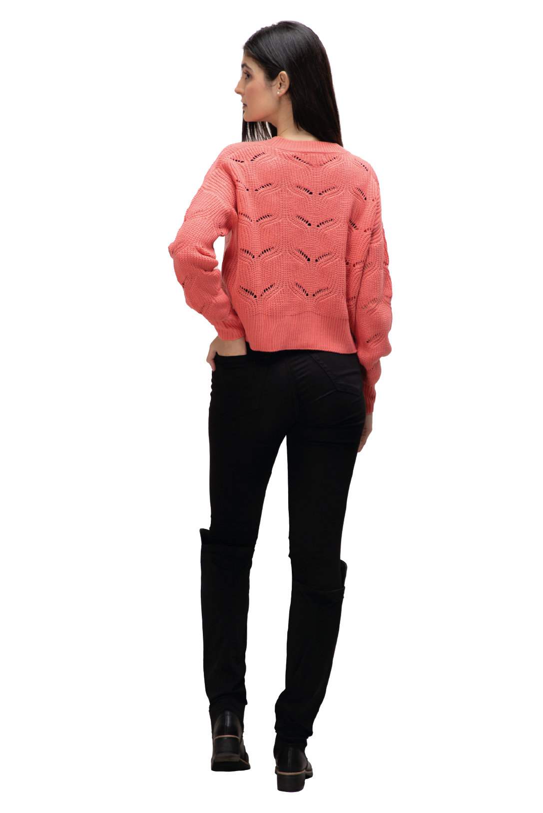 Suéter Abierto con Botones y Cuello V para Dama Generra 125805