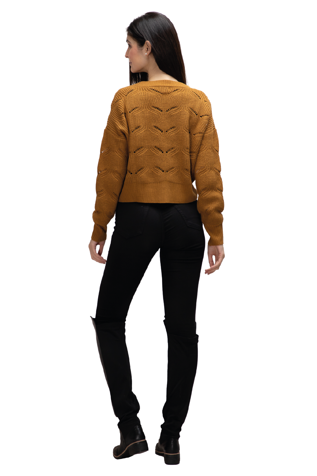 Suéter Abierto con Botones y Cuello V para Dama Generra 125805