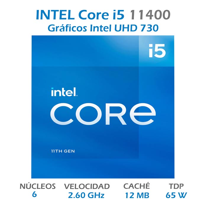 Procesador INTEL Core I5 11400 2.6 GHz 6 Core 1200 BX8070811400 
