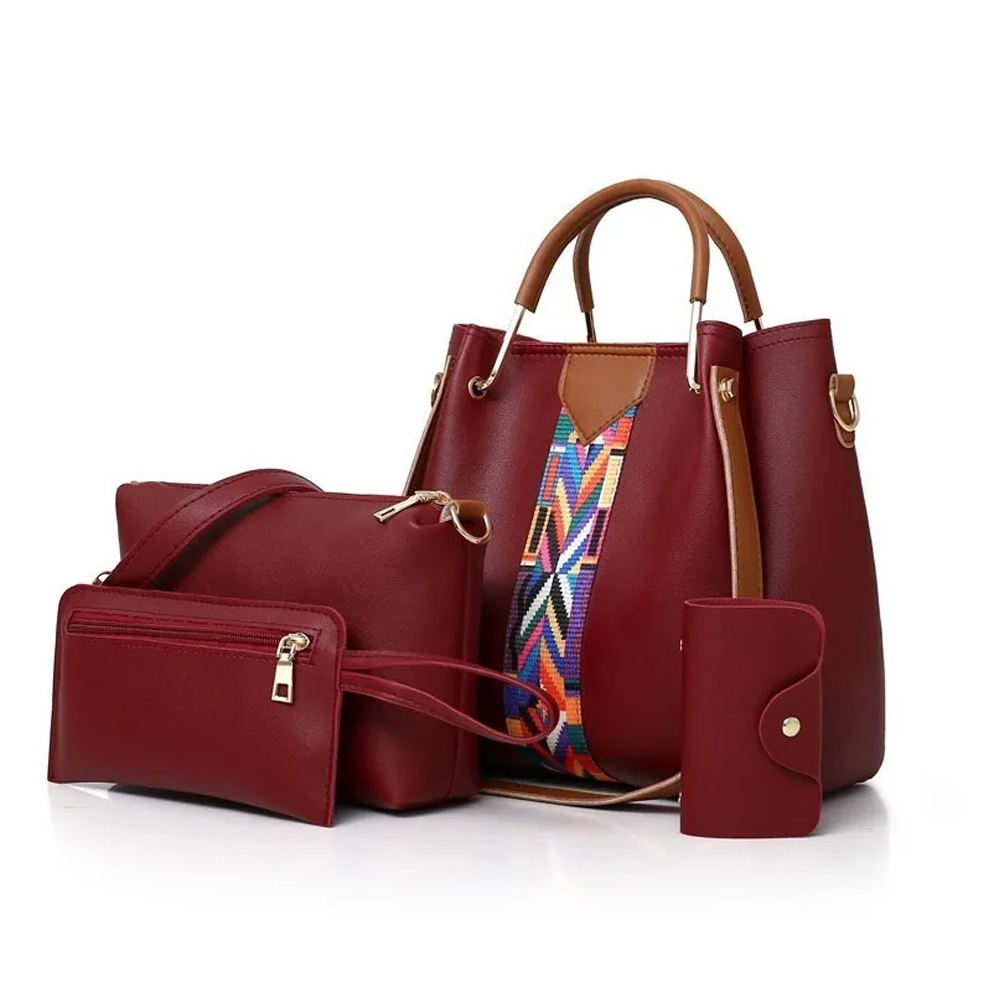Bolso grande de hombro de gran capacidad para mujer, Set bolsos con diseño  moderno, Color sólido a la moda, Set monedero