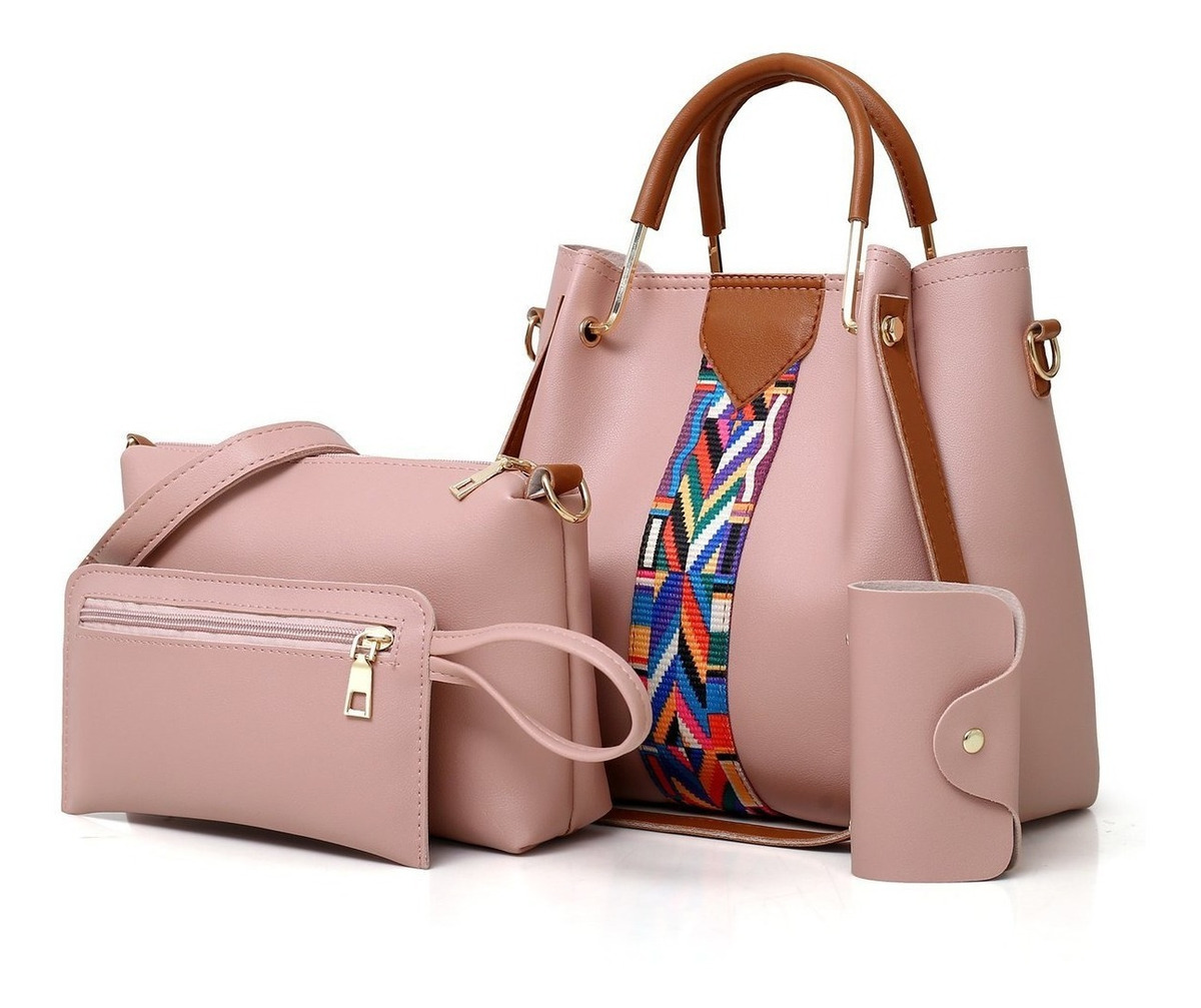 Set 4 Bolsos Modernos Mujer Dama Hombro De Alta Calidad