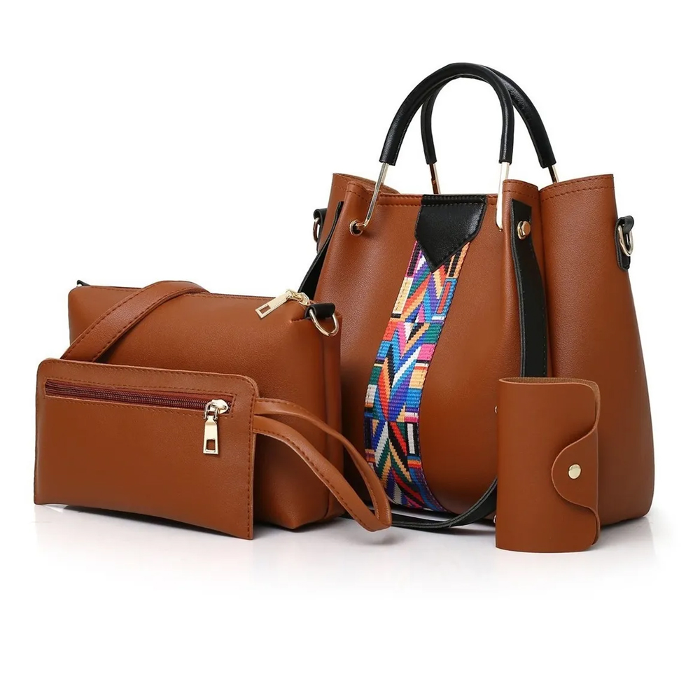 Set 4 Bolsos Modernos Mujer Dama Hombro De Alta Calidad