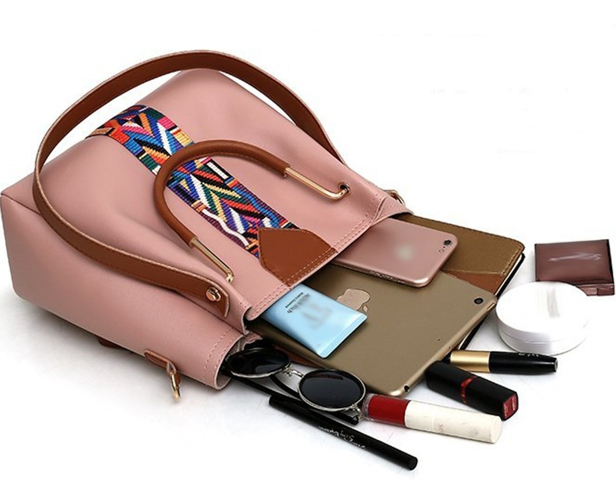 Bolso grande de hombro de gran capacidad para mujer, Set bolsos con diseño  moderno, Color sólido a la moda, Set monedero, Moda de Mujer