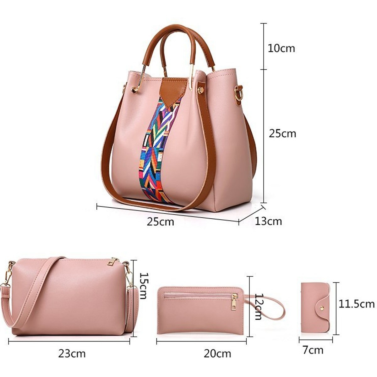 Set 4 Bolsos Modernos Mujer Dama Hombro De Alta Calidad
