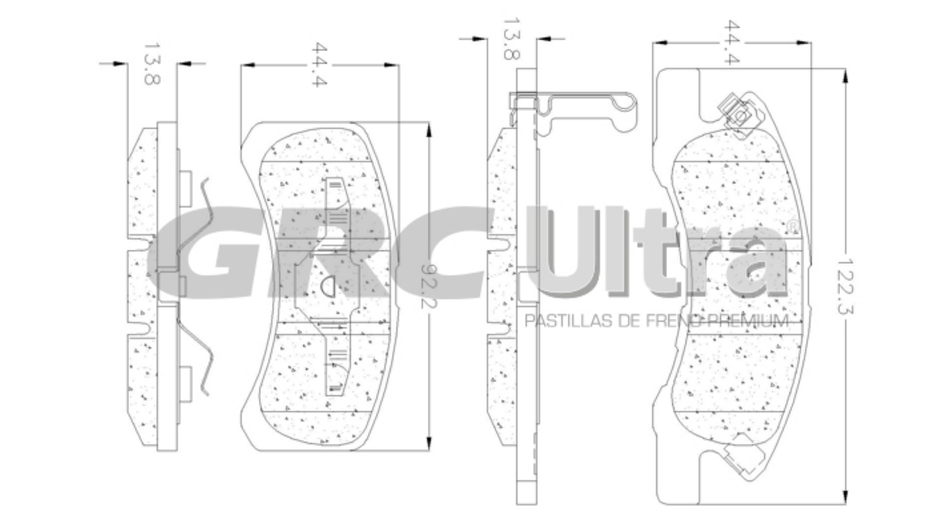 Balatas Delanteras GRC Ultra Dodge Attitude 2015 2016 2017 2018 2019 