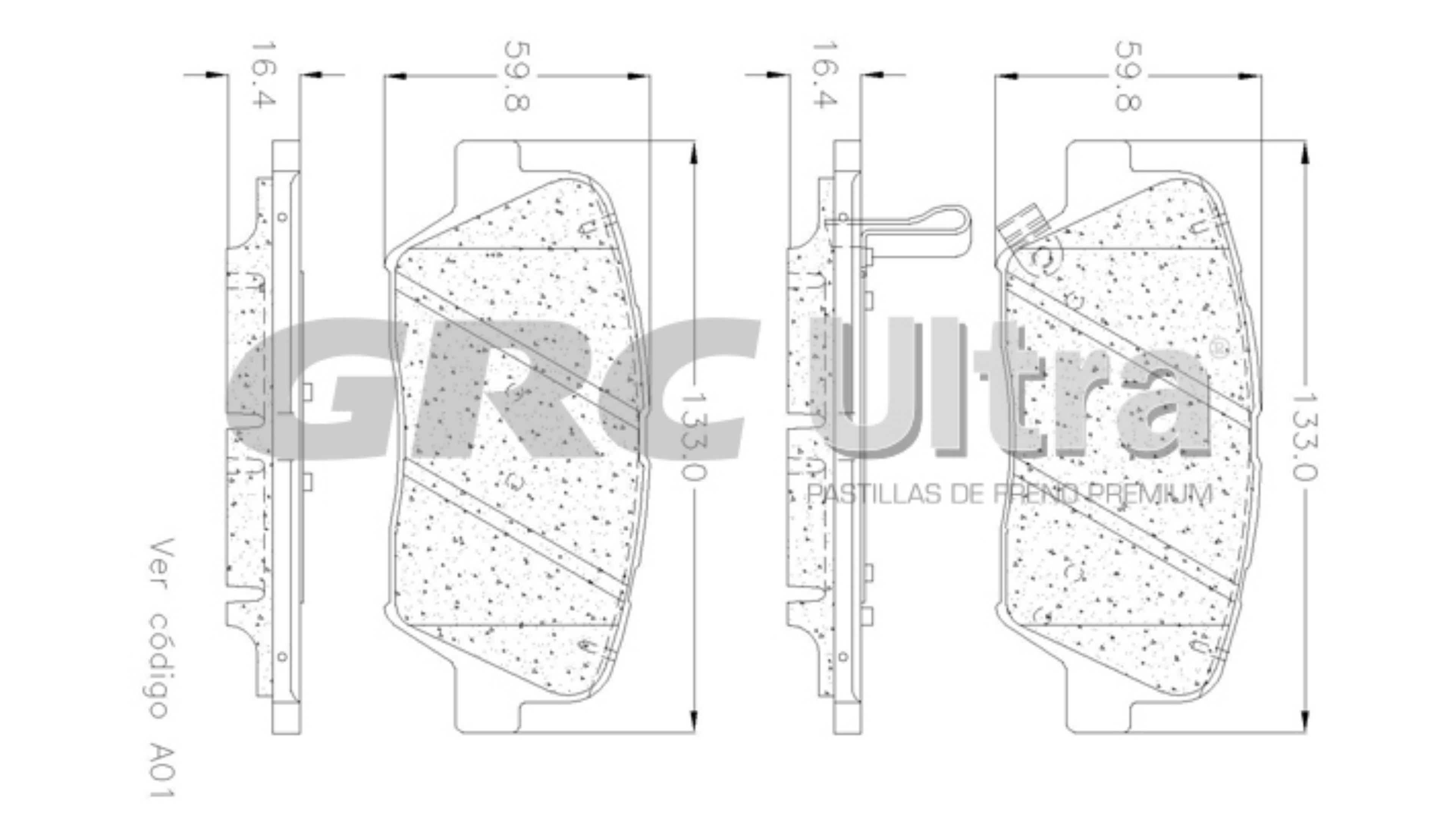 Balatas Delanteras GRC Ultra para Hyundai Creta 2018 2019 2020