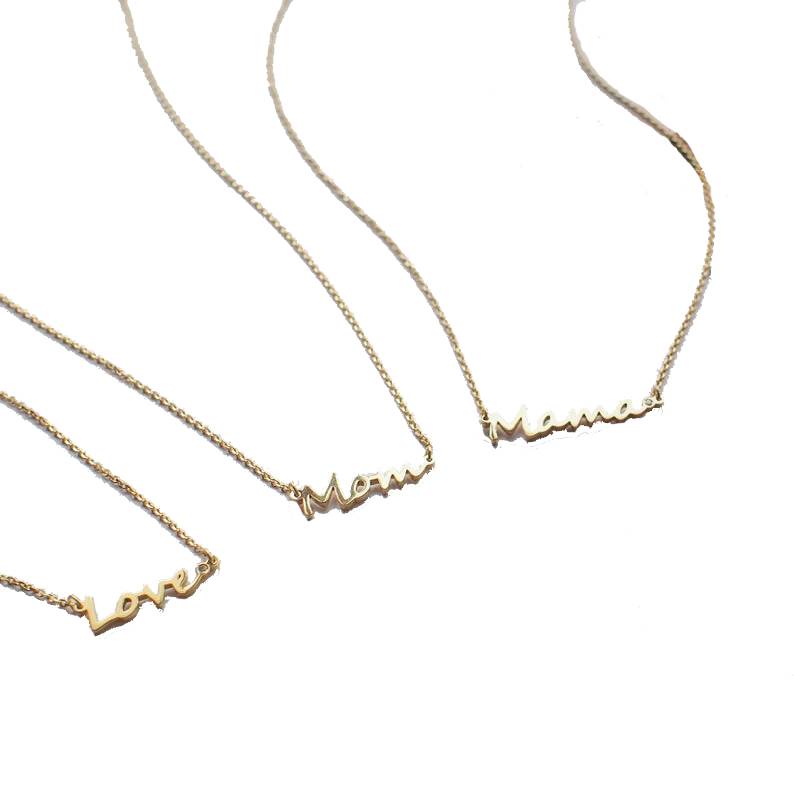 Dije Nombre Personalizado Collar Oro Laminado 18 K