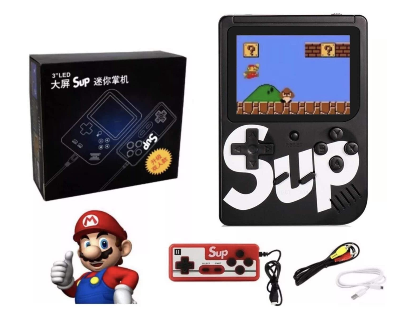 Game Box Sup 400 Juegos Retro Mini Consola Portatil +control