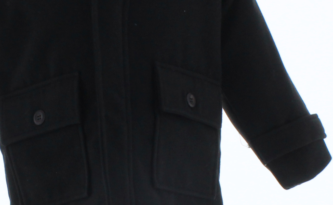 Abrigo Niño Negro Forrado 2435 2 a 12 Años.