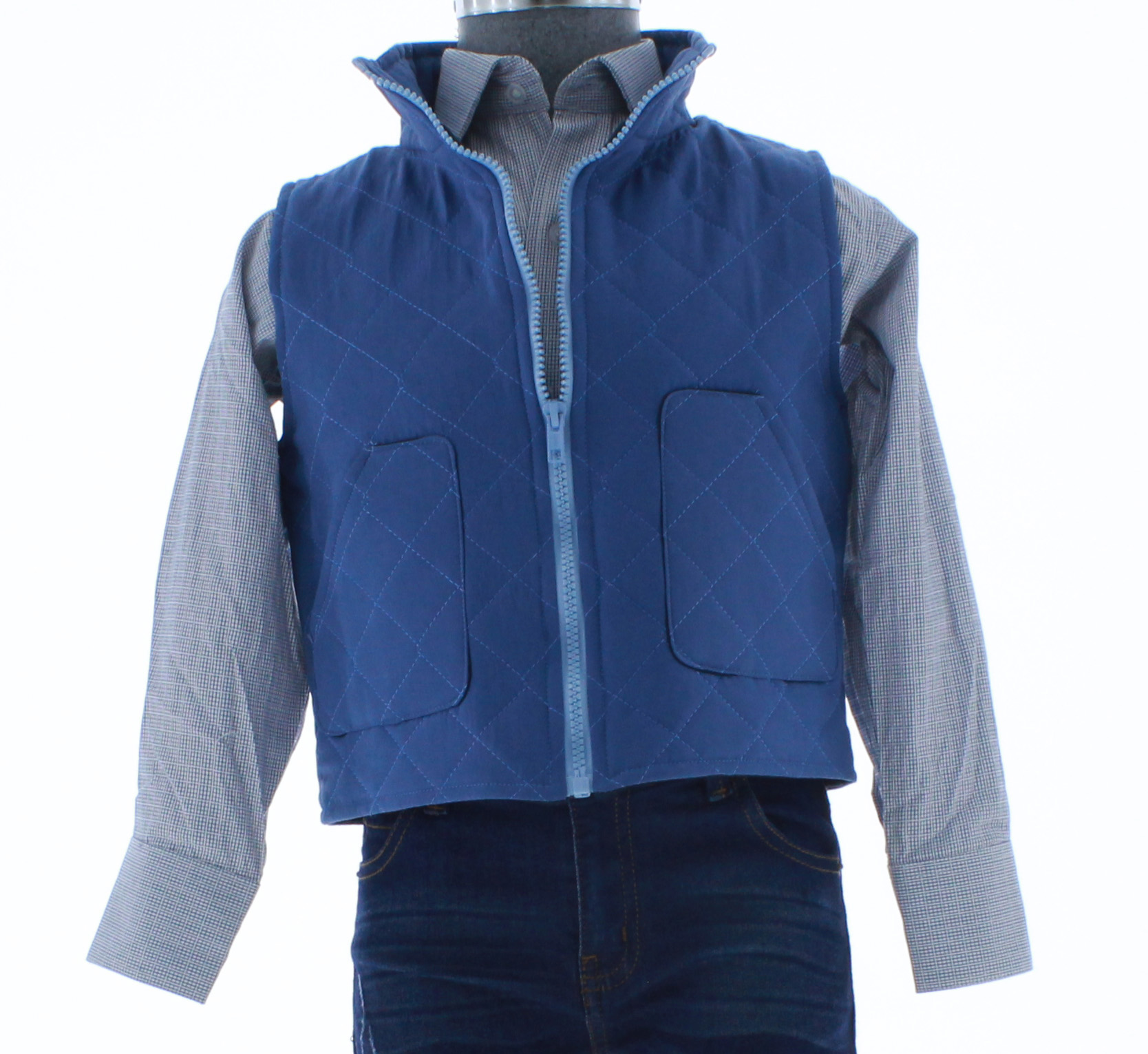 Chaleco Niño Azul Forrado 2437 2 a 16 Años.