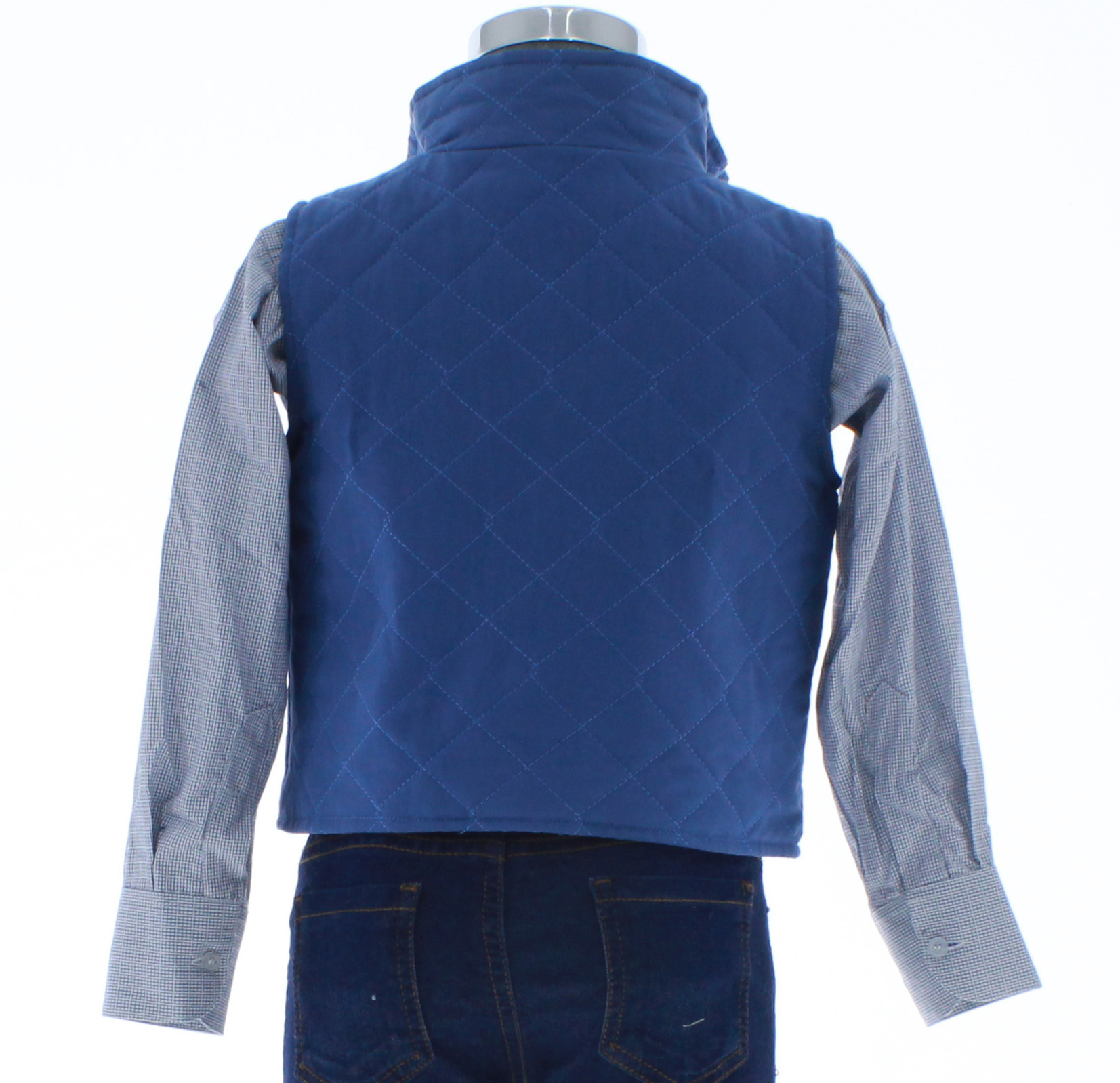 Chaleco Niño Azul Forrado 2437 2 a 16 Años.