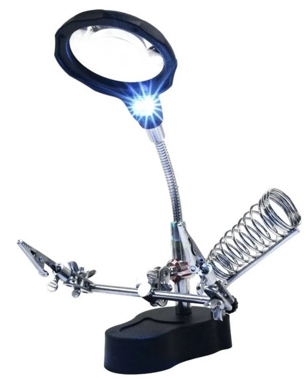 Estación Para Soldar Lupa Con Luz Led Para Electronica y Joyeria.