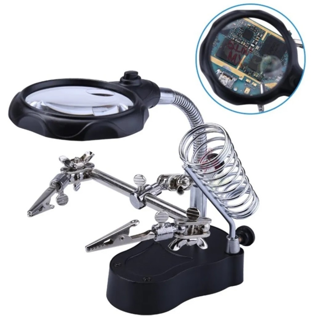 Estación Para Soldar Lupa Con Luz Led Para Electronica y Joyeria.