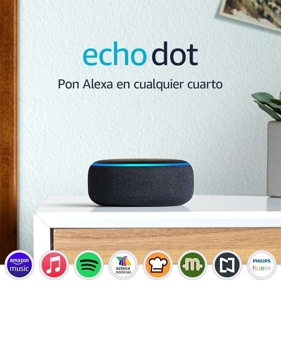 Echo Dot Amazon Alexa (3ra Generación) - Negro 