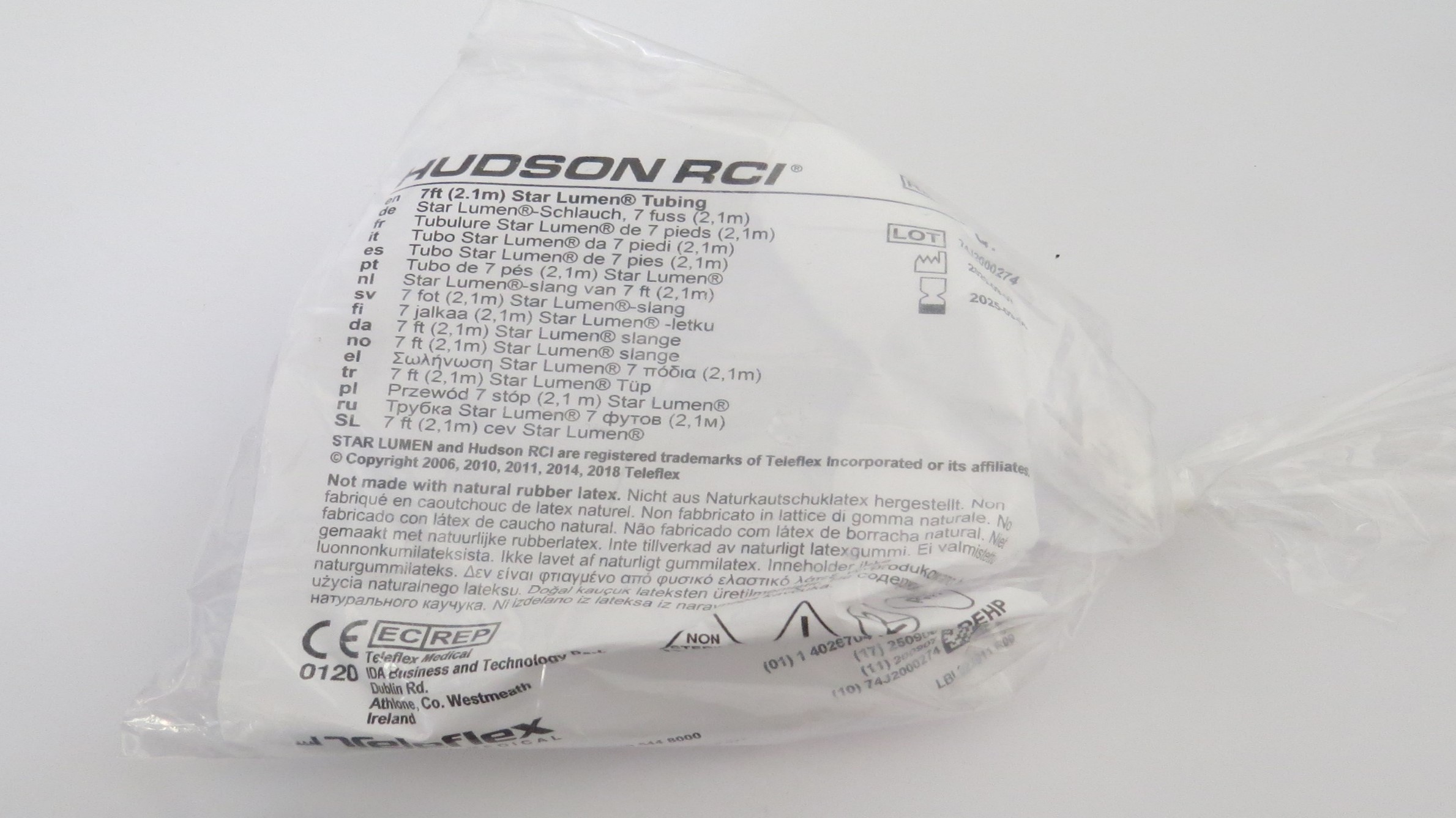 Tubo de Extensión para Cánula Nasal Estándar y c/conector Estándar 1.80m