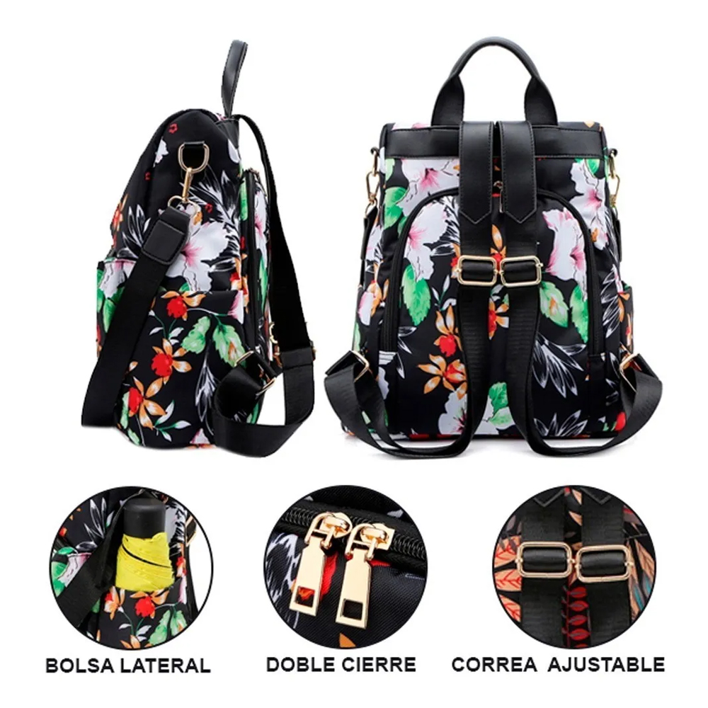 Mochila Mujer Casual Impermeable De Viaje Bolso Pequeño