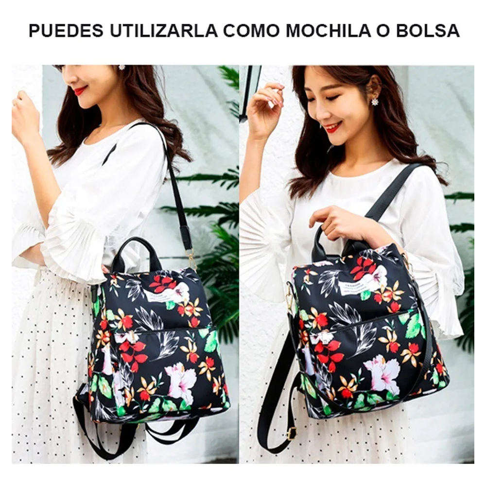 Mochila Mujer Casual Impermeable De Viaje Bolso Pequeño