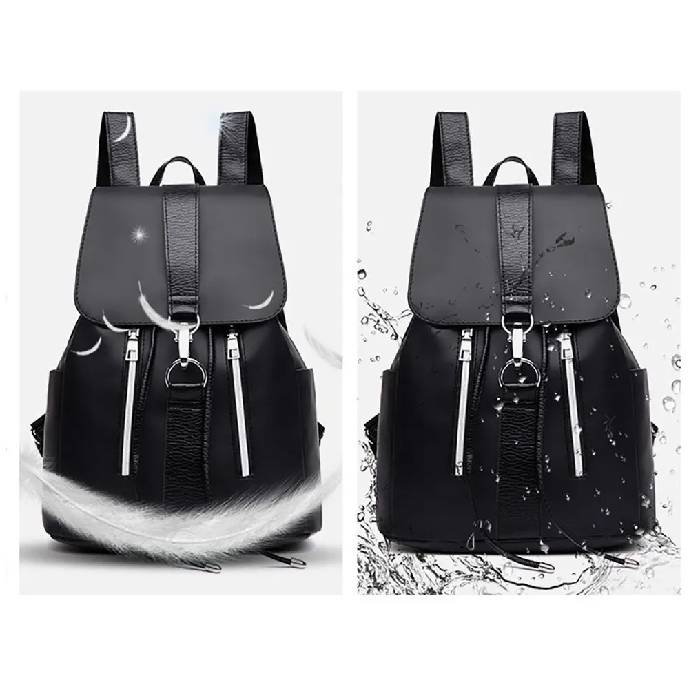 Mochila Oxford Impermeable Gran Capacidad Antirrobo Impermeable Dama Bolso Negro