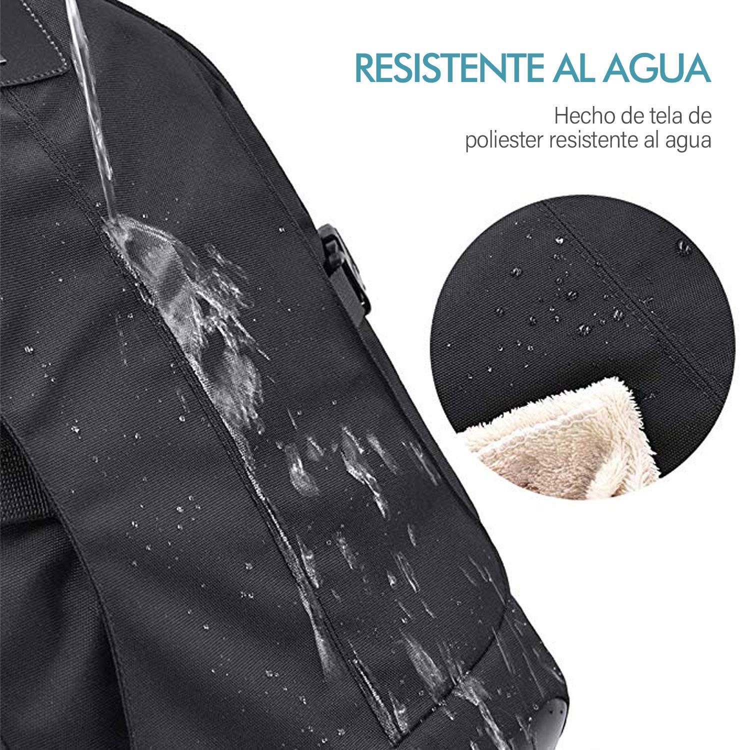 Mochila Antirrobo con puestos USB para carga y audífonos, impermeable resistente al agua, Compartimento para Laptop de 15.6 pulgadas