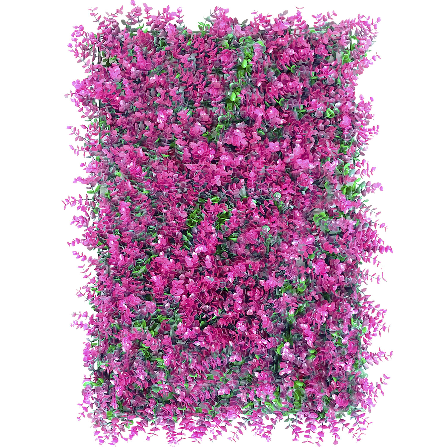 Muro Verde 20 Piezas Follaje Artificial Pared Decorativo 60x40 Pasto Rosa