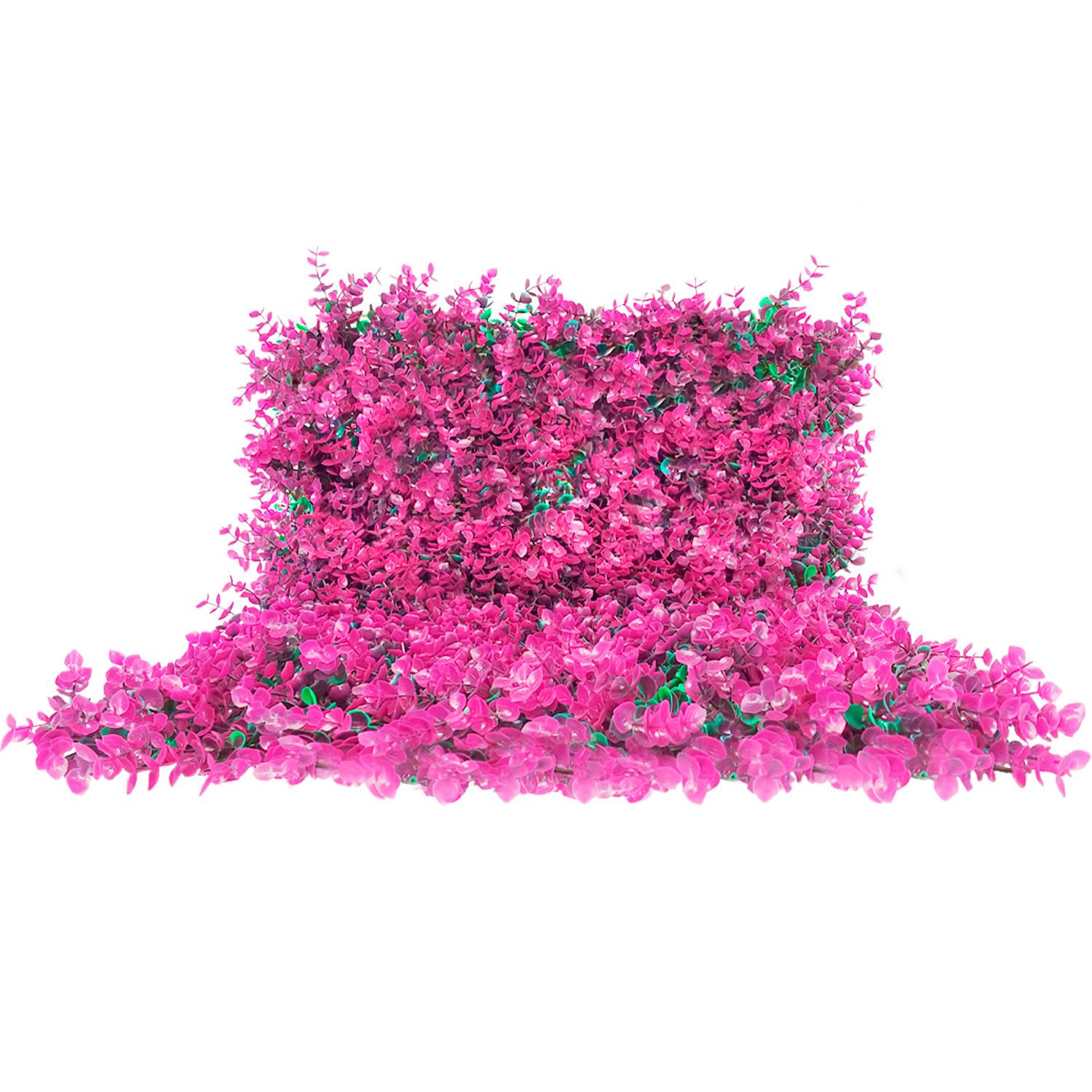 Muro Verde 20 Piezas Follaje Artificial Pared Decorativo 60x40 Pasto Rosa