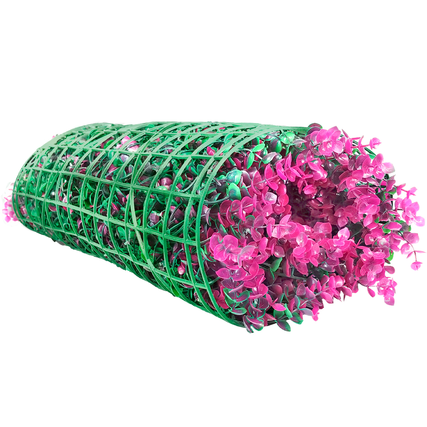 Muro Verde 20 Piezas Follaje Artificial Pared Decorativo 60x40 Pasto Rosa