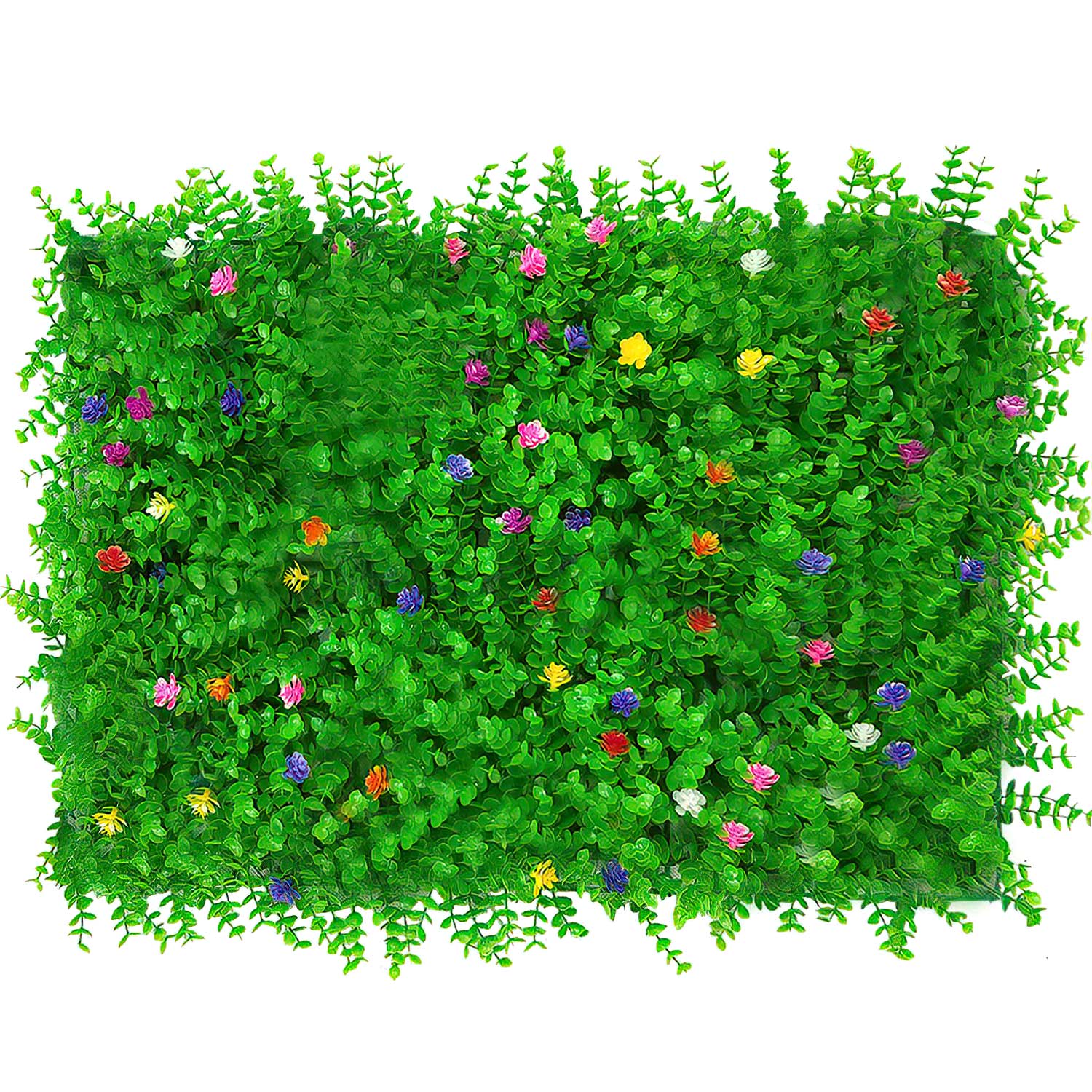 Follaje Artificial 10 Piezas Flores Muro Verde Pared Decorativo 60x40