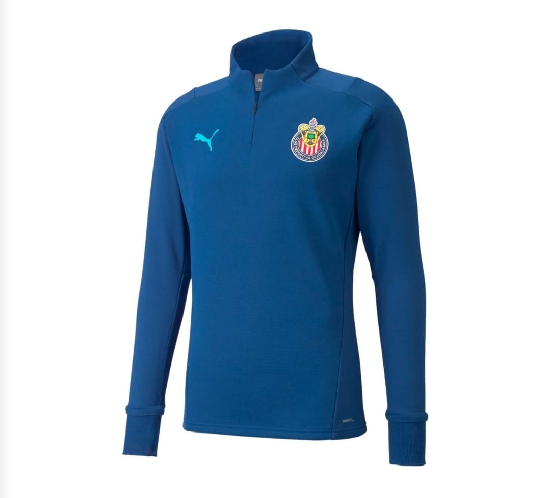 Jacket entrenamiento chivas medio cierre 2021 2022 PUMA azul