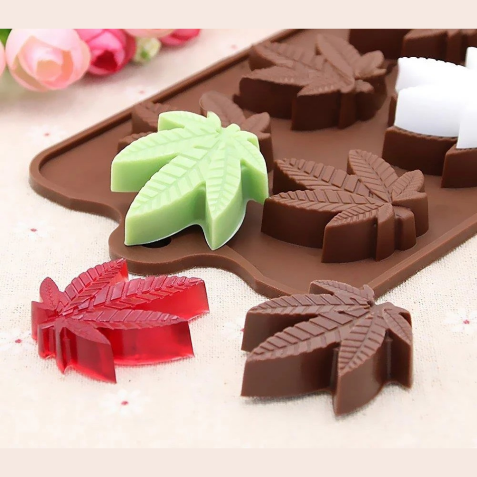 Molde De Silicón Para Reposteria Figura HIERBA Chocolates, Gelatinas, Hielo, etc. 