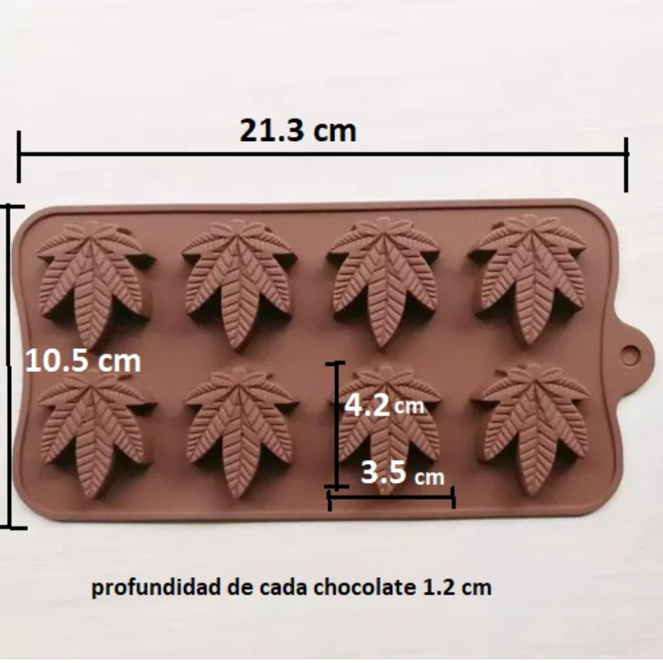 Molde De Silicón Para Reposteria Figura HIERBA Chocolates, Gelatinas, Hielo, etc. 