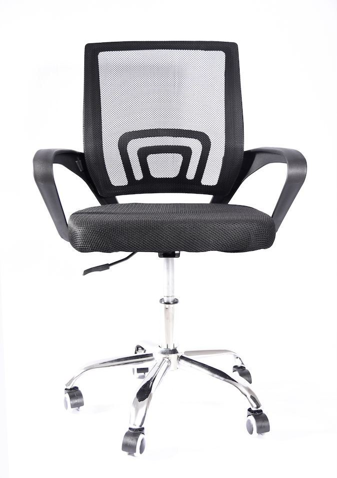 Jooli Oficina Base Metálica Silla Ejecutiva Oficina Secretarial Silla Oficina Escritorio Soporte Lumbar Altura Ajustable Silla Oficina Cómoda Silla Ergonómica Negra