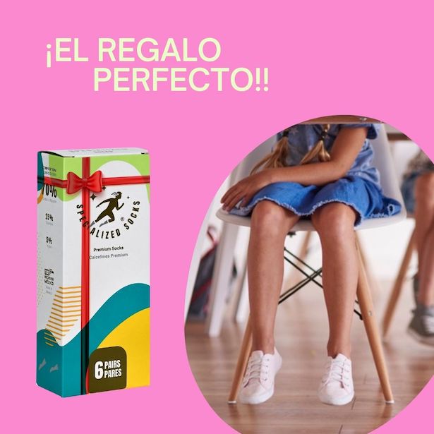 Specialized Socks Calcetines niña, Algodón premium, Frescos, Resistentes, Suaves, SIN malos olores, 6 Pares