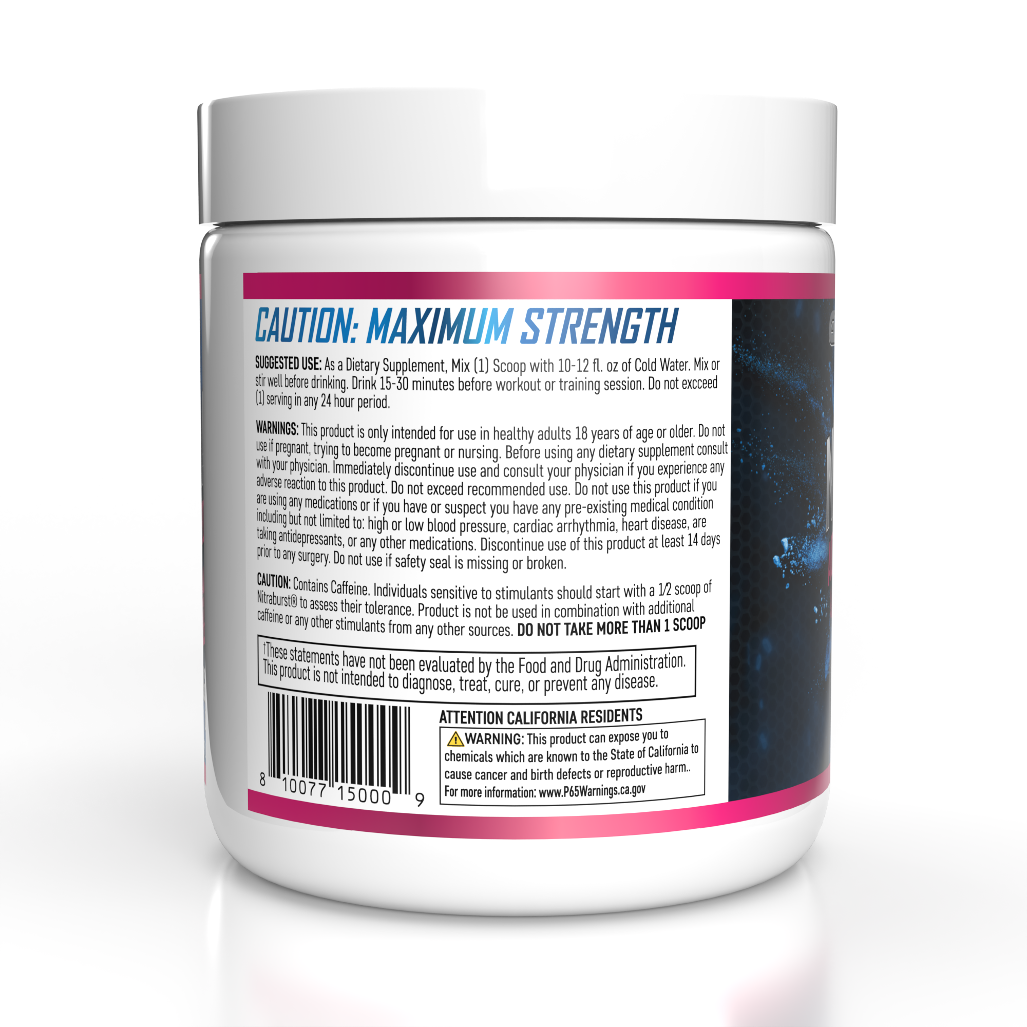 Nitraburst Advanced, Giant Sports, Pre-Entreno, Óxido, Pre workout Potente, 30 srv, Sabor Fruit Punch