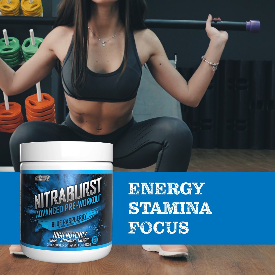 Nitraburst Advanced, Giant Sports, Pre-Entreno, Óxido, Pre workout Potente, 30 srv, Sabor Fruit Punch