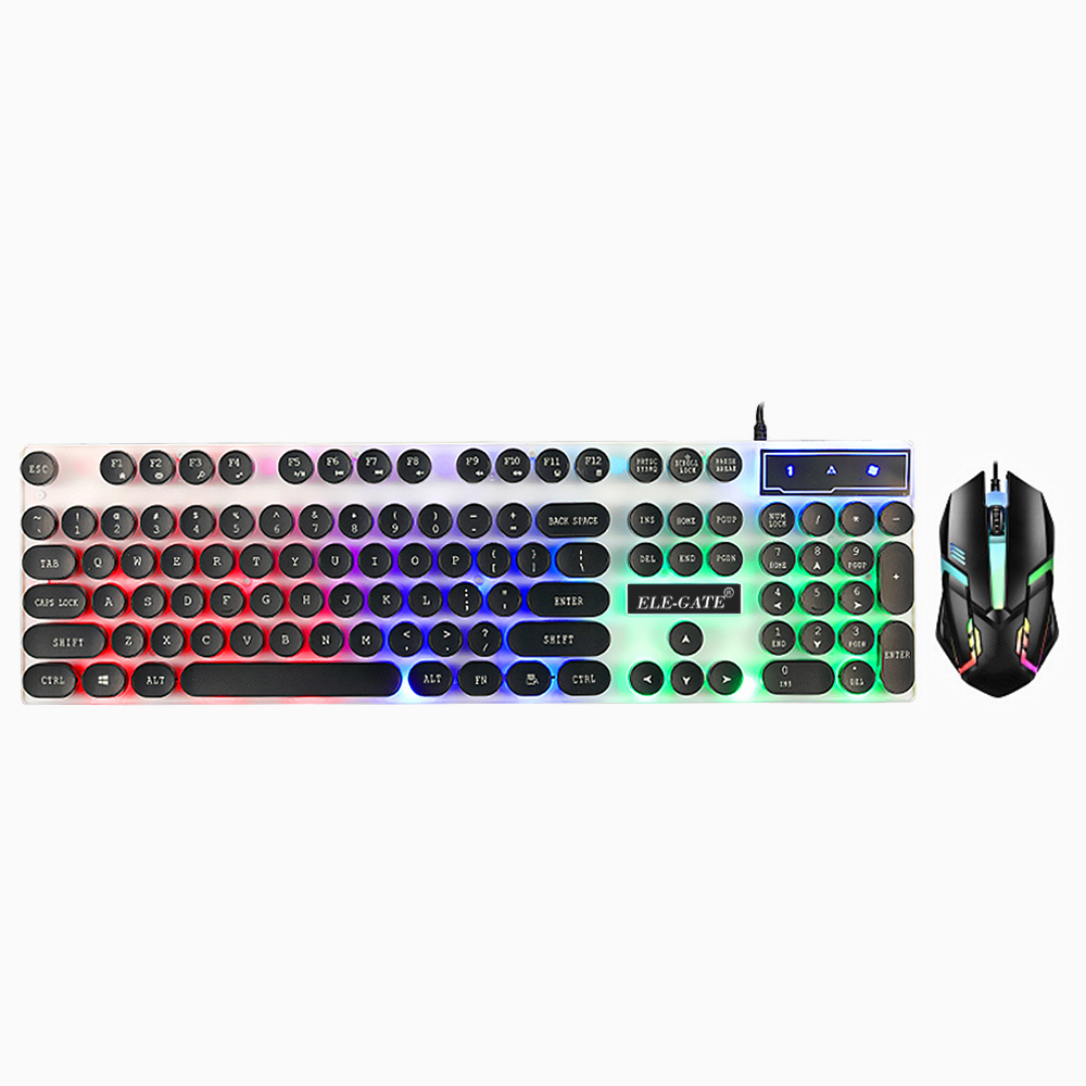 Kit Teclado Mouse Gamer Luz Led RGB iluminado.