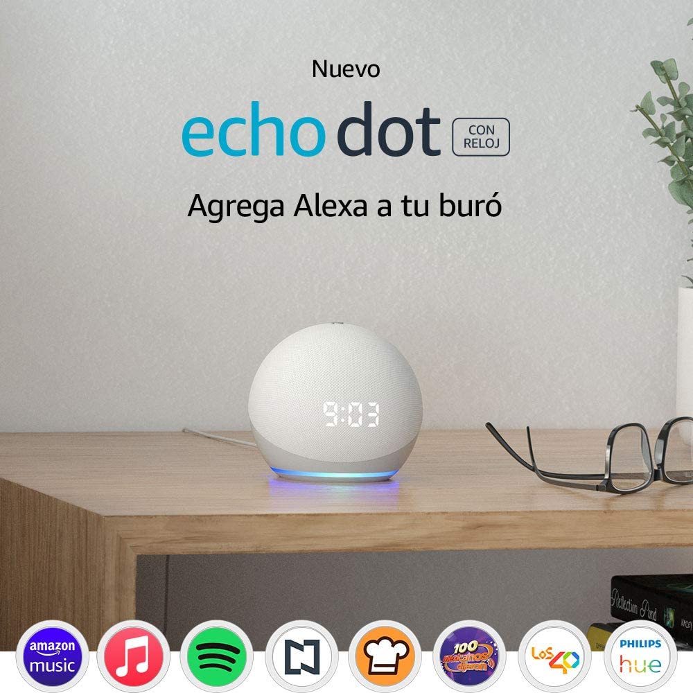 Alexa Echo Dot, Amazon, Color Blanca, Cuarta Generación