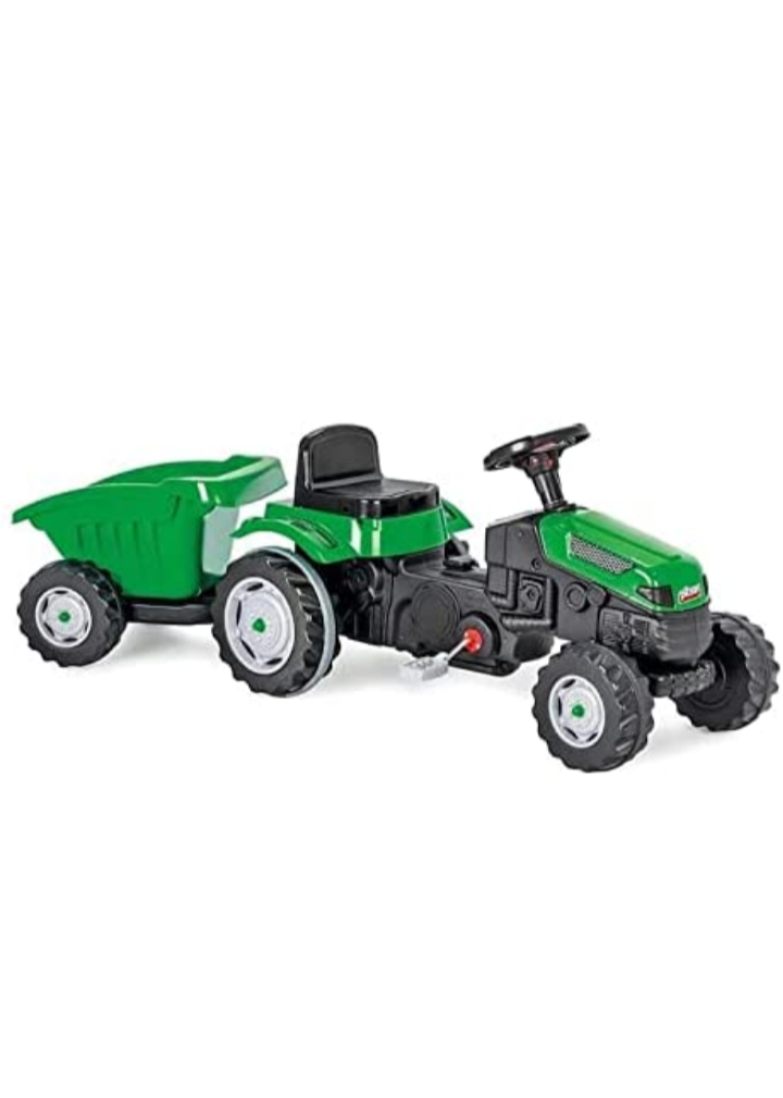 Tractor Montable Para Niños Con Remolque A Pedales Carro Montable 