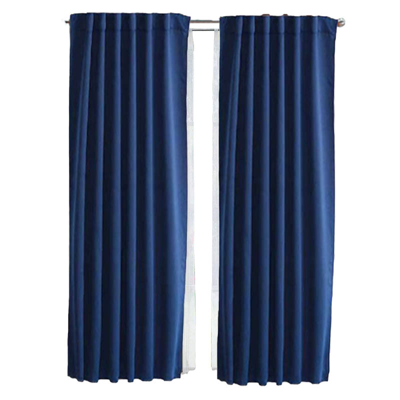 Set De Cortinas Para Sala | Cortinas Blackout Azules + Traslúcidas