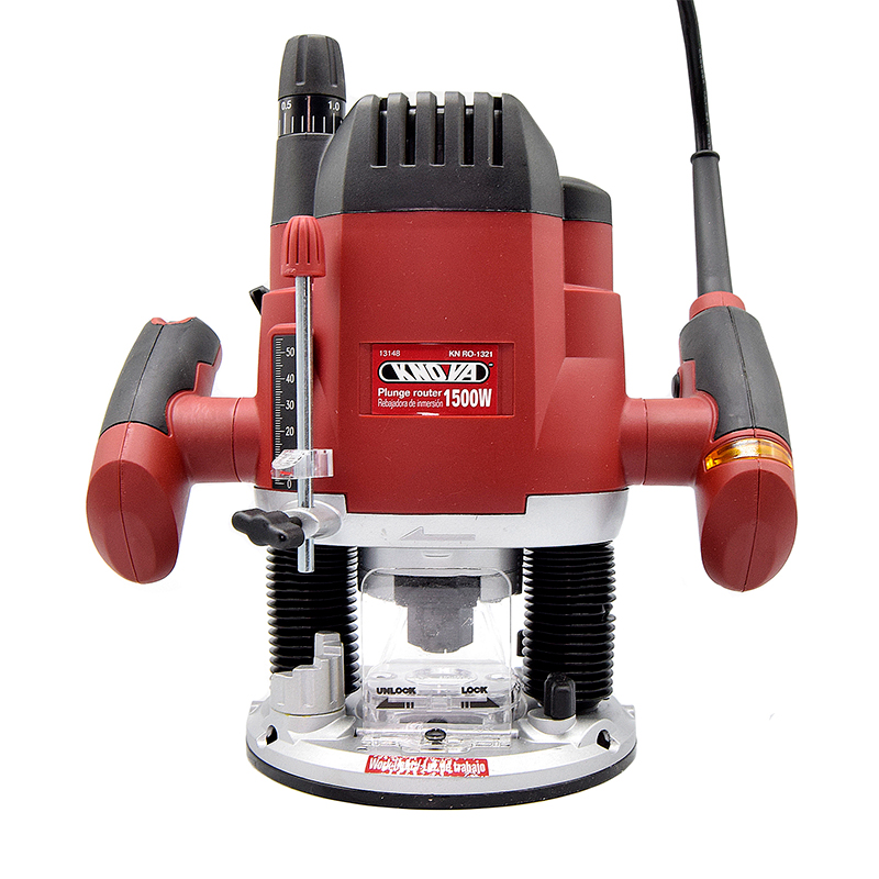 Knova Router/Rebajadora de inmersión profesional 1500 w para madera 120V con capacidad de profundidad 55 mm