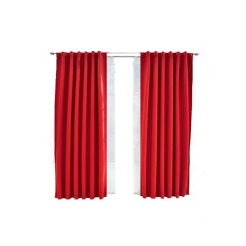 Set De Cortinas Para Recámara | Cortinas Blackout Rojas + Traslúcidas