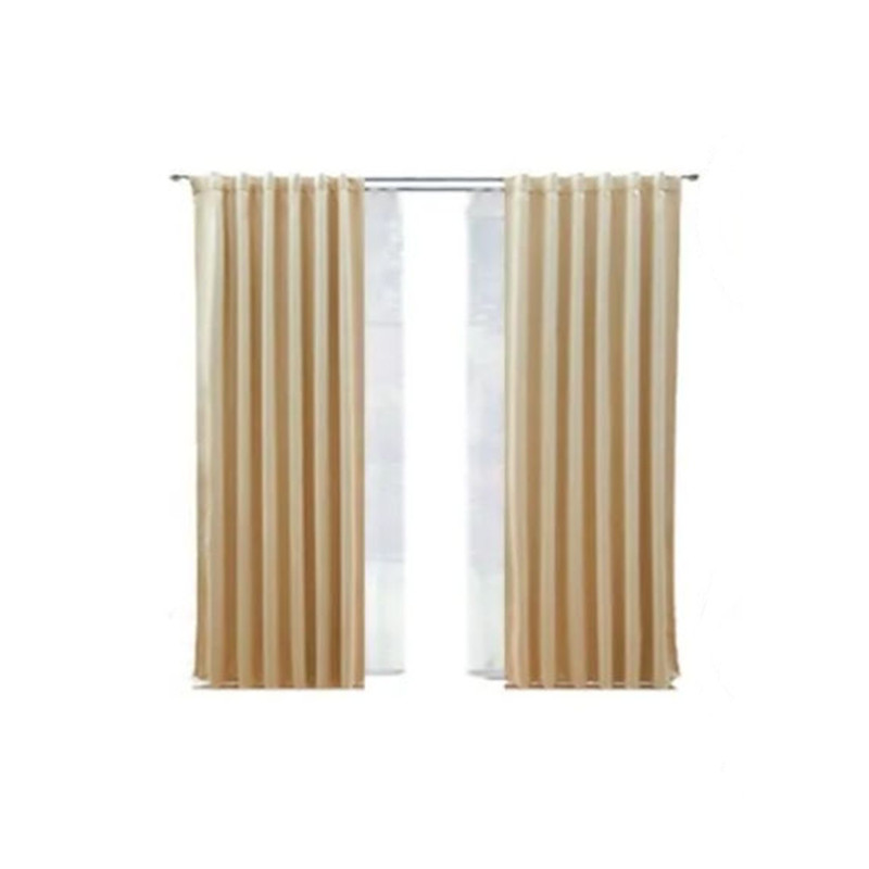 Set De Cortinas Para Recámara | Cortinas Blackout Beige + Traslúcidas