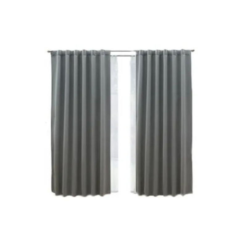 Set De Cortinas Para Recámara | Cortinas Blackout Grises + Traslúcidas
