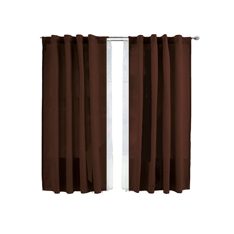 Set De Cortinas Para Recámara | Cortinas Blackout Cafés + Traslúcidas