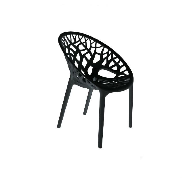 SILLA EN PP COLOR NEGRO DE DISEÑO VANGUARDISTA Y ESTILO MODERNO   JARDIN, TERRAZA, COMEDOR